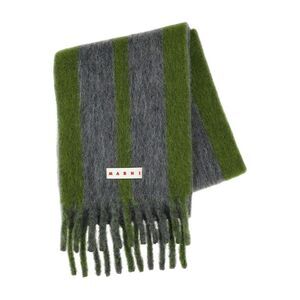 Marni Men Contrasting Double Stripe Scarf
